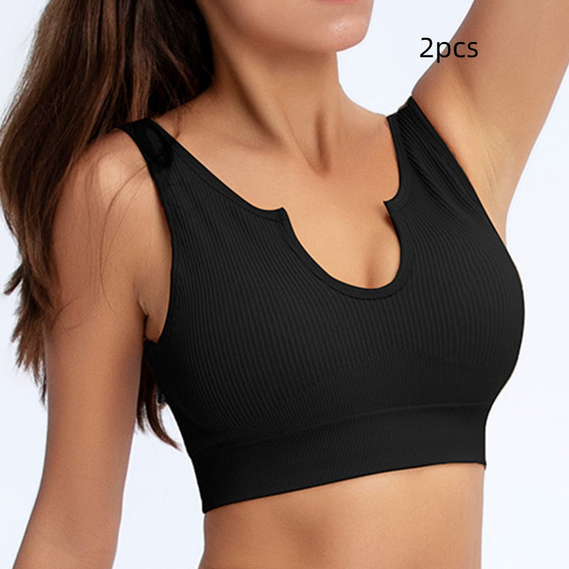 Seamless Knitted Sports Underwear Women Running Fitness Sports Bra