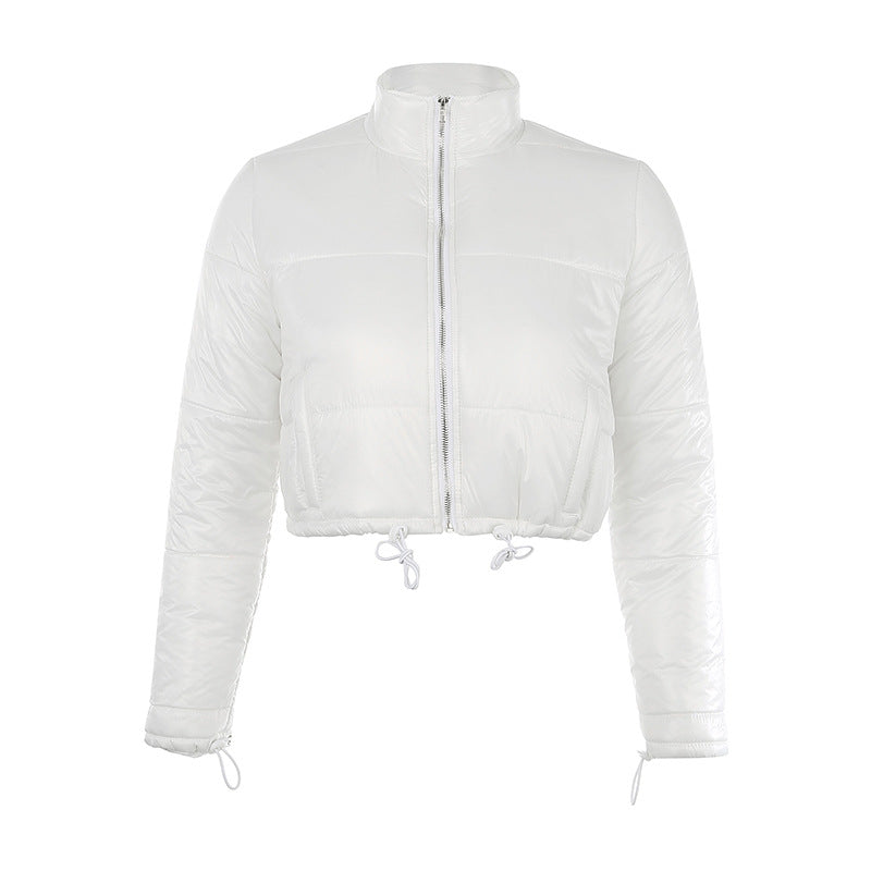 Short summer jacket with drawstring