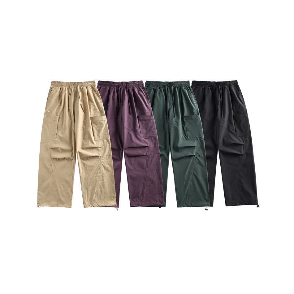 Retro Parachute Soldier Pants Men