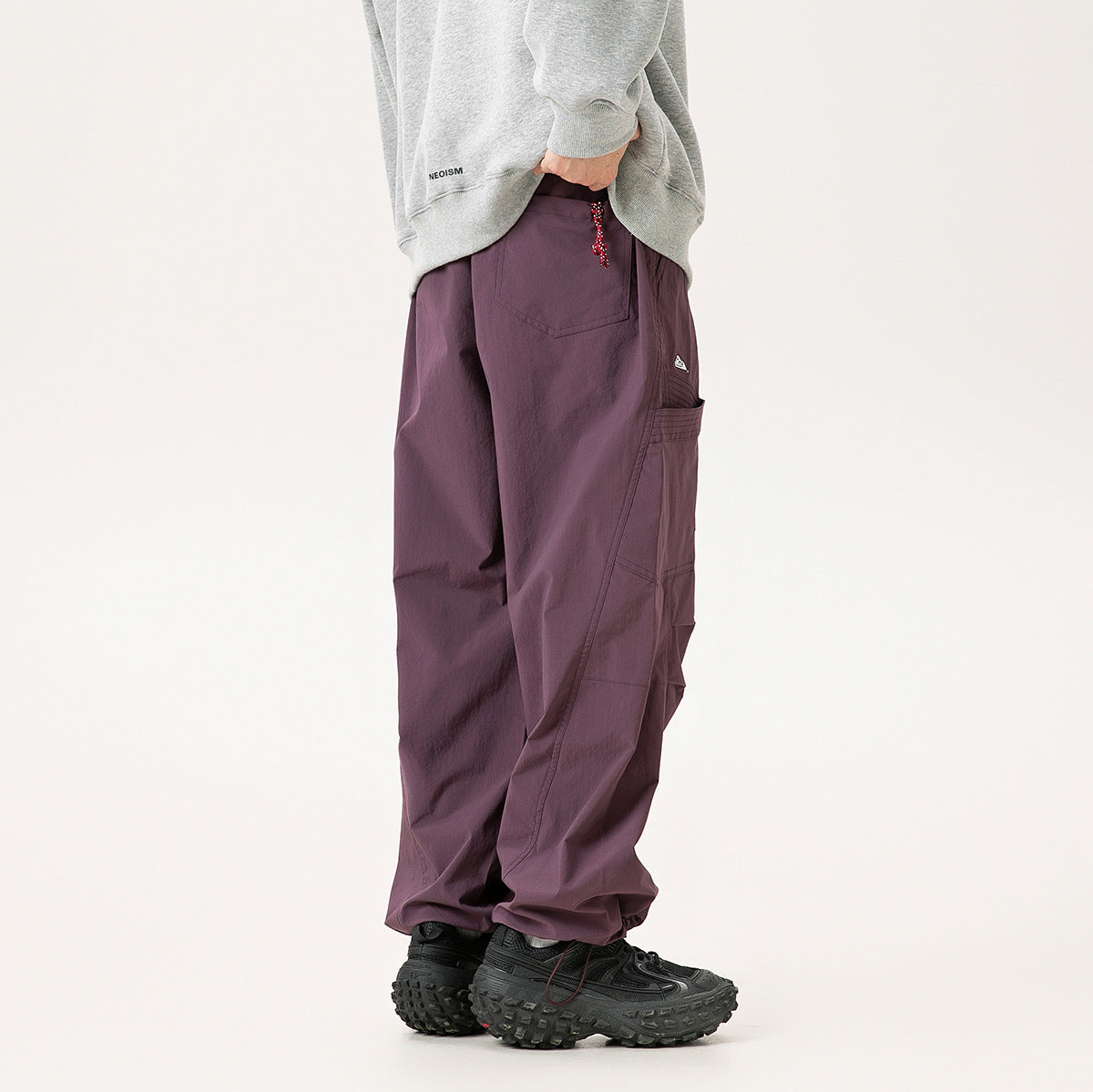 Retro Parachute Soldier Pants Men
