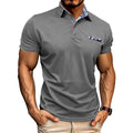 Summer Mens T-Shirt Buttoned Lapel Athletic Polo Shirt Polo Short-Sleeve Breathable Quick-Drying