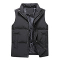 Womens Solid-Color Casual Padded Warm Vest