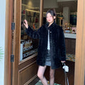 Womens Mid Length Lambswool Coat